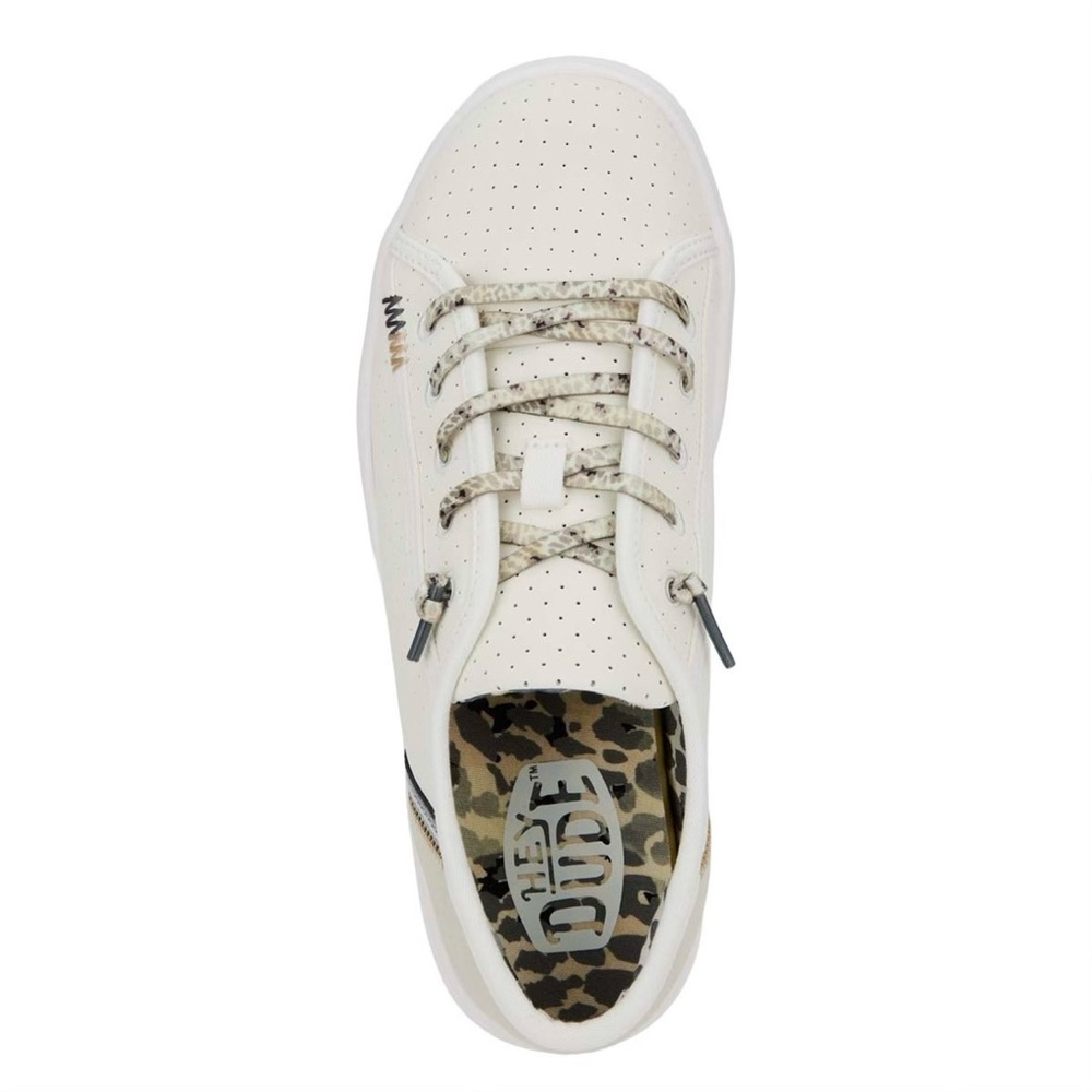 LAST CALL!!! READY TO SHIP!!!! Hey Dude Cody W Perf Leather White